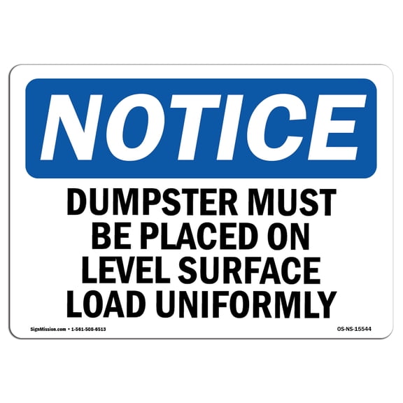 SignMission OS-NS-A-1824-V-12165 18 x 24 in. OSHA Notice Sign - ESD Button