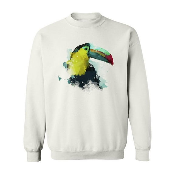 Watercolor Toucan Design Sweatshirt Men -Image by Shutterstock, Male Medium