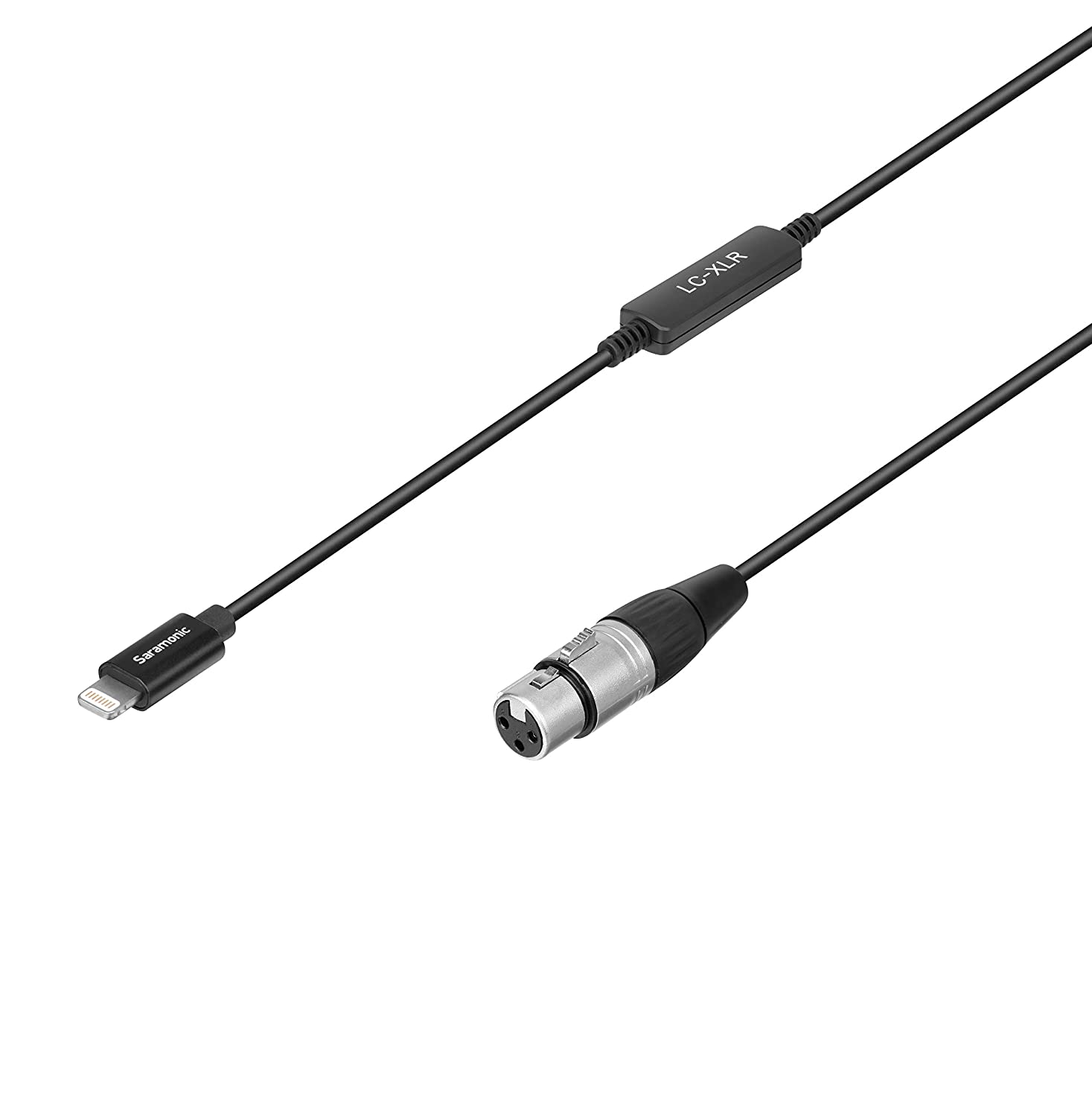 Saramonic LC-XLR XLR Female to Apple Lightning Microphone Interface Cable for iPhone & iPad 19.7' (6m)