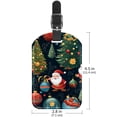thumbnail image 6 of Square 2Pack PU Leather Merry Chrismas Cruise Luggage Tag with Privacy Cover and Name ID Tag for Travel Handbags Backpacks Luggage Tags, 6 of 6
