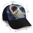thumbnail image 2 of Naloa Vintage Starry Sky Shark Adult adjustable Print Baseball Hat, Patchwork curved brim baseball capfor Men and Women, One Size, 2 of 5
