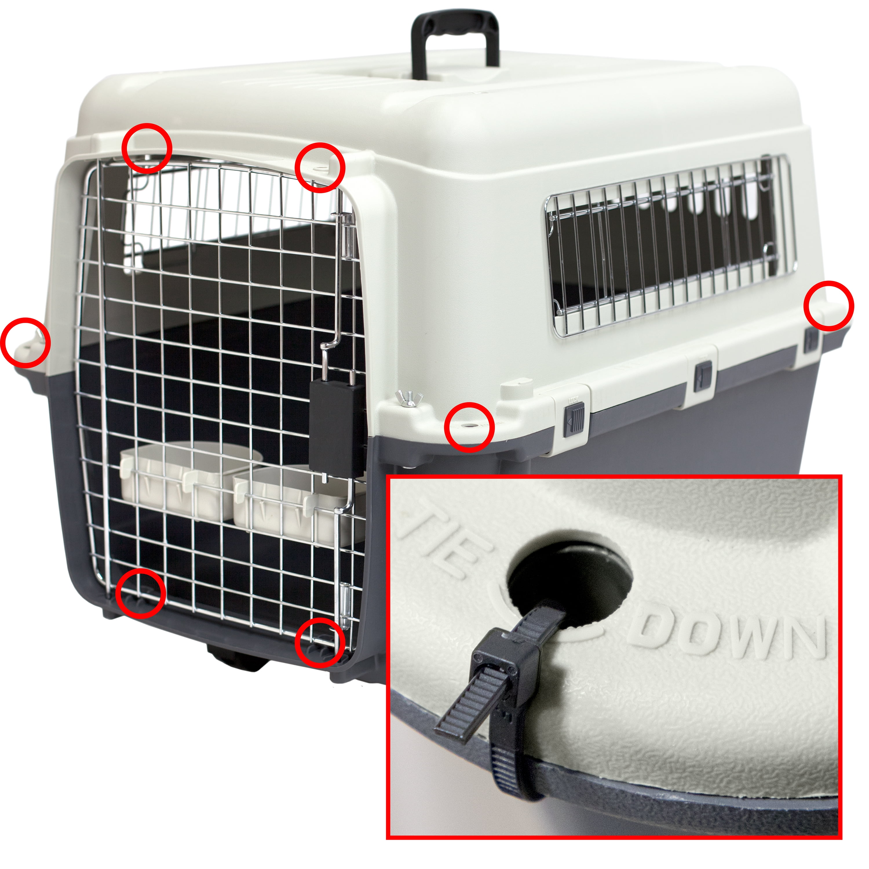 SportPet Designs, Plastic Dog IATA Airline Approved Kennel Carrier, XXX-Large, 1 Piece