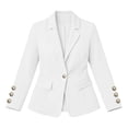 thumbnail image 5 of Sentmoon Women Blazer Color Block Long Sleeve Lapel Button Down Blazer Jacket with Cuff Detail for Office Work, 5 of 8