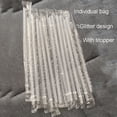 thumbnail image 4 of 10 Pack Reusable Plastic Straws for Tumblers, Hard Plastic Ridged Drinking Straws with Stopper Ring, for 24oz Cold Cups, Mason Jars, Party Supplies B, 4 of 4