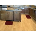 Garland Rug Town Square Chili Red Kitchen Rug Set, 2 Piece Sliced Set