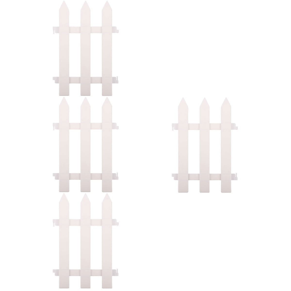 BERTDOMD 4pcs Plastic Garden Fence Panels for Yard and Courtyard Outdoor Landscaping and Decorative Ground Border