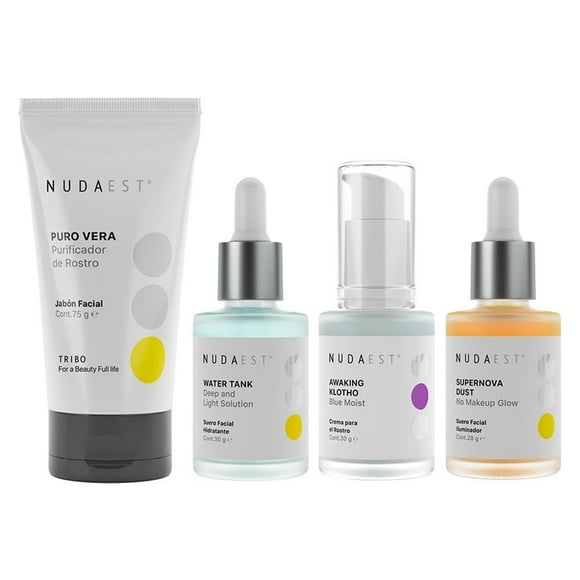 Set tratamiento para equilibrar piel grasa y mixta - ácido hialurónico con suero iluminador Nuda Est Nuda Est Equilibrio y Luminosidad