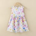 thumbnail image 2 of Tisuna Loose Fit Summer Nightdress For Girls Toddler Floral Print Sleeveless Crew Neck Dresses Comfortable Soft Little Girls Sleep Dress Pink Size 18-24 Months, 2 of 3