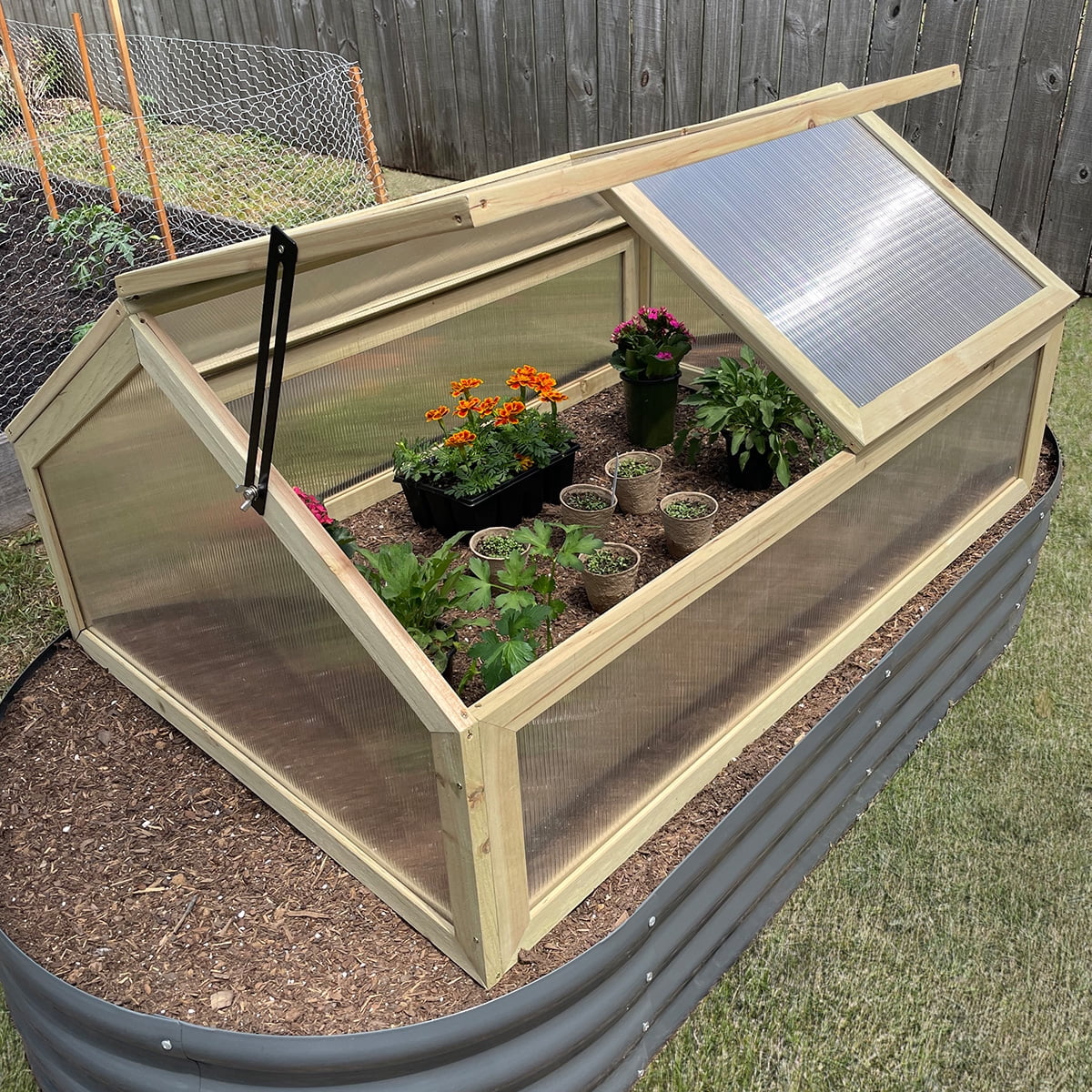 Wooden Frame Two-Door Greenhouse