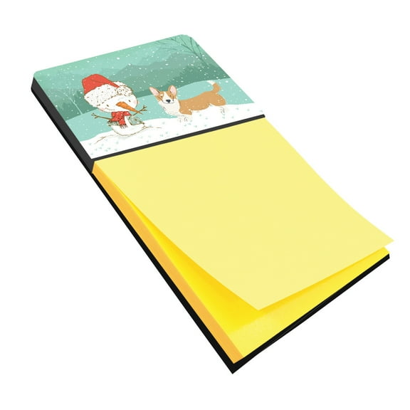 Cardigan Corgi Snowman Christmas Sticky Note Holder