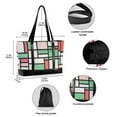 thumbnail image 2 of FORMRS Canvas Laptop Tote Bag for Women with 15.6" Computer Compartments Shoulder Handbag, Red Abstract Geometric, 2 of 7