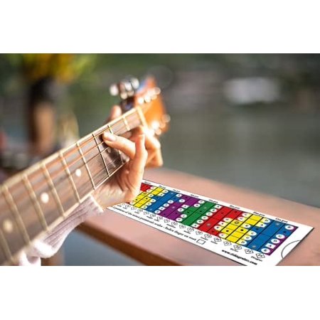 Sliding Ruler for Guitar™ – The Ultimate Guitar Scale Chart for Pentatonic, Diatonic & Modes! Perfect Visual Learning Aid for All Skill Levels, Beginner to Advanced Players. Practice with Ease!