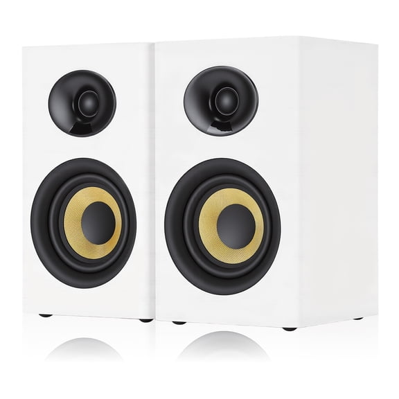 100W Active Bookshelf Speakers, Powered TV Speakers with 4 inch Woofer, Turntable Speakers with Optical/AUX/RCA Input for PC and TV, Dynamic 3D Surround Sound PC Monitor Gaming Bluetooth Speakers