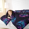 thumbnail image 5 of Homewish Teens Futuristic Gamepad Bedding Comforter Set, Game Console Lover Twin Comforter Sets, Cartoon Game Player Reversible Bedding Set, Black Blue Lightweight Room Decor, 2pcs, 5 of 9