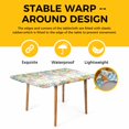 thumbnail image 4 of Easter Table Cloths for 4 Foot Rectangle Tables, Spring Rabbit Eggs Eucalyptus Leaves Floral Wood Patio Waterproof Elastic Fitted Tablecloths, Washable Rectangular Table Cover for Camping, 4 of 8