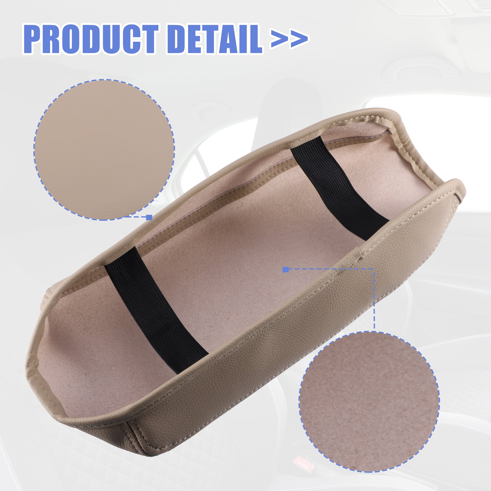 Unique Bargains Center Console Armrest Box Cover for Honda Civic 2012-2015 Beige