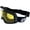 Black-Yellow, variant on Birdz Eyewear Pelican Fitover Padded ATV Motorcycle Riding Over The Glasses (OTG) Goggles Black