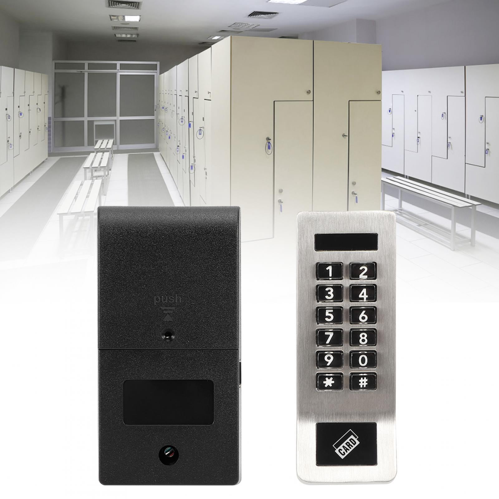 NFTIGB Digital Keypad Electronic Coded Lock Home Security Card Password Door Lock for Sauna Locker Gym Cabinet, 4.5 in / 115 mm