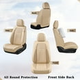 thumbnail image 6 of Coverado Car Seat Covers 2 Seats, Waterproof Faux Leather Front Seat Protectors, Auto Interior Cushions Universal Fit for Most Cars, Beige, 6 of 9