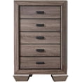 thumbnail image 3 of Kings Brand Furniture - 5-Piece Black/Brown Modern Queen Size Bedroom Furniture Set, Bed, Dresser, Mirror, Chest & Night Stand, 3 of 9