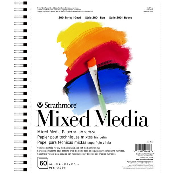 662-55 Vision Mixed Media Pad 5.5x8.5 White 70 Sheets-New 