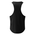 thumbnail image 3 of adviicd Men Tops Tank Top Men Men Summer Striped Casual Beach Top Shirt Elegant Sports Sleeveless Beach Shirt Top Loose Tank Top Mens Solid Tank Black L, 3 of 4