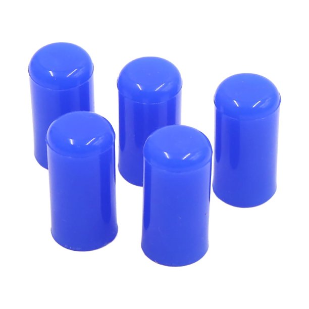 5pzas 8mm Obturador de Silicona Azul Tapón del Extremo del Tubo Manguera de Vacío de Admisión