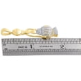 thumbnail image 4 of 10K Yellow Gold Genuine Diamond Hookah Shisha Pendant 1.85" Mens Charm 0.70 CT., 4 of 5