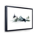 thumbnail image 3 of Designart 'Minimalistic Fir Forest and Winter Mountains II' Modern Framed Canvas Wall Art Print, 3 of 5
