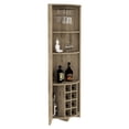 thumbnail image 4 of Particle Board Material - Three Shelves and Wine Rack Design - Dining Room Space - Modern Aesthetic Upgrade, 4 of 7