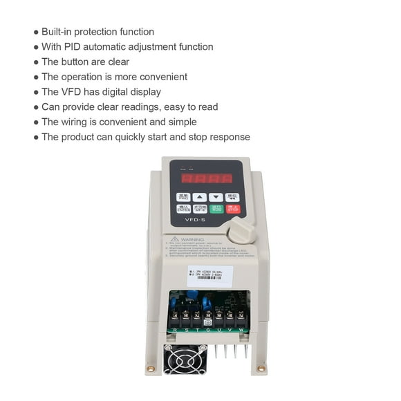 Variable-Frequency Drive VFD Frequency Converter 3-Phase with V/F Closed Loop Control 380V2.2kw