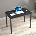 thumbnail image 5 of SogesPower Industrial Rectangle Computer Desk 29.5"H Office Desk Computer Table Sturdy Office Desk Writing Desk, Black, 5 of 7