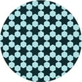 thumbnail image 1 of Ahgly Company Machine Washable Indoor Round Transitional Blue Lagoon Blue Area Rugs, 8' Round, 1 of 7