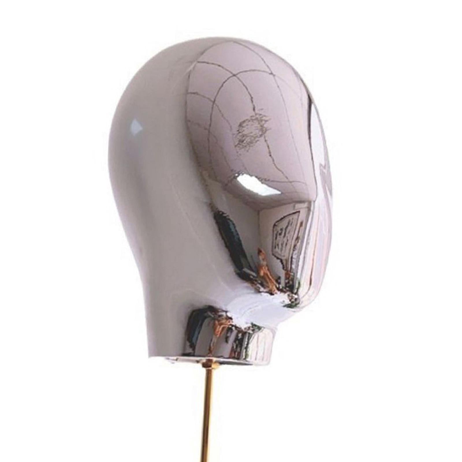 Gazechimp Wall Mount Mannequin Head Hanging Display Stand for Hairpieces Cap Salon argent