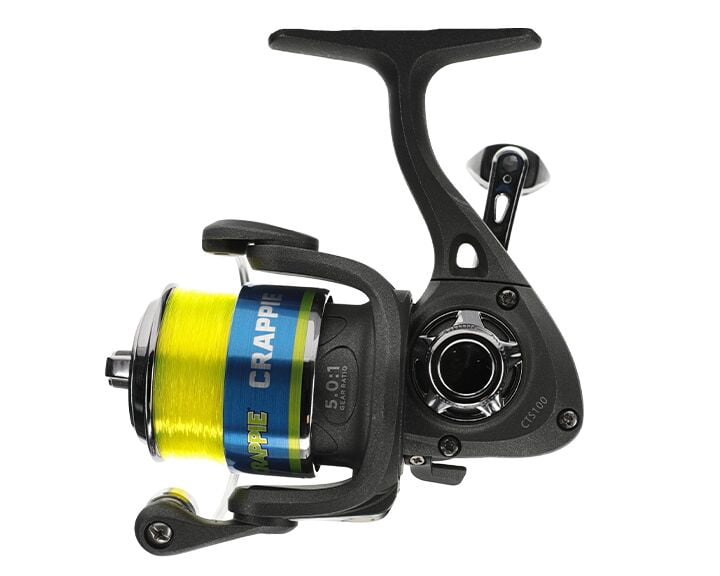 Lew’s Mr. Crappie Spinning Fishing Reel, Size 75, 5.0:1 Gear Ratio, 1+1 Bearings