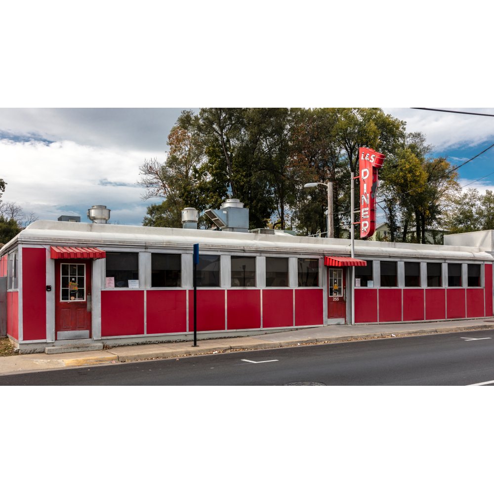Vintage L & S Red Diner, Harrisonburg, Virginia Poster Print by