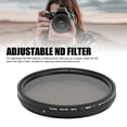 thumbnail image 3 of Adjustable ND Filter, ND2 to ND400 with Rotating Frame, Optical Glass Lens Camera Filter That Works for Various Lighting Conditions, 3 of 7