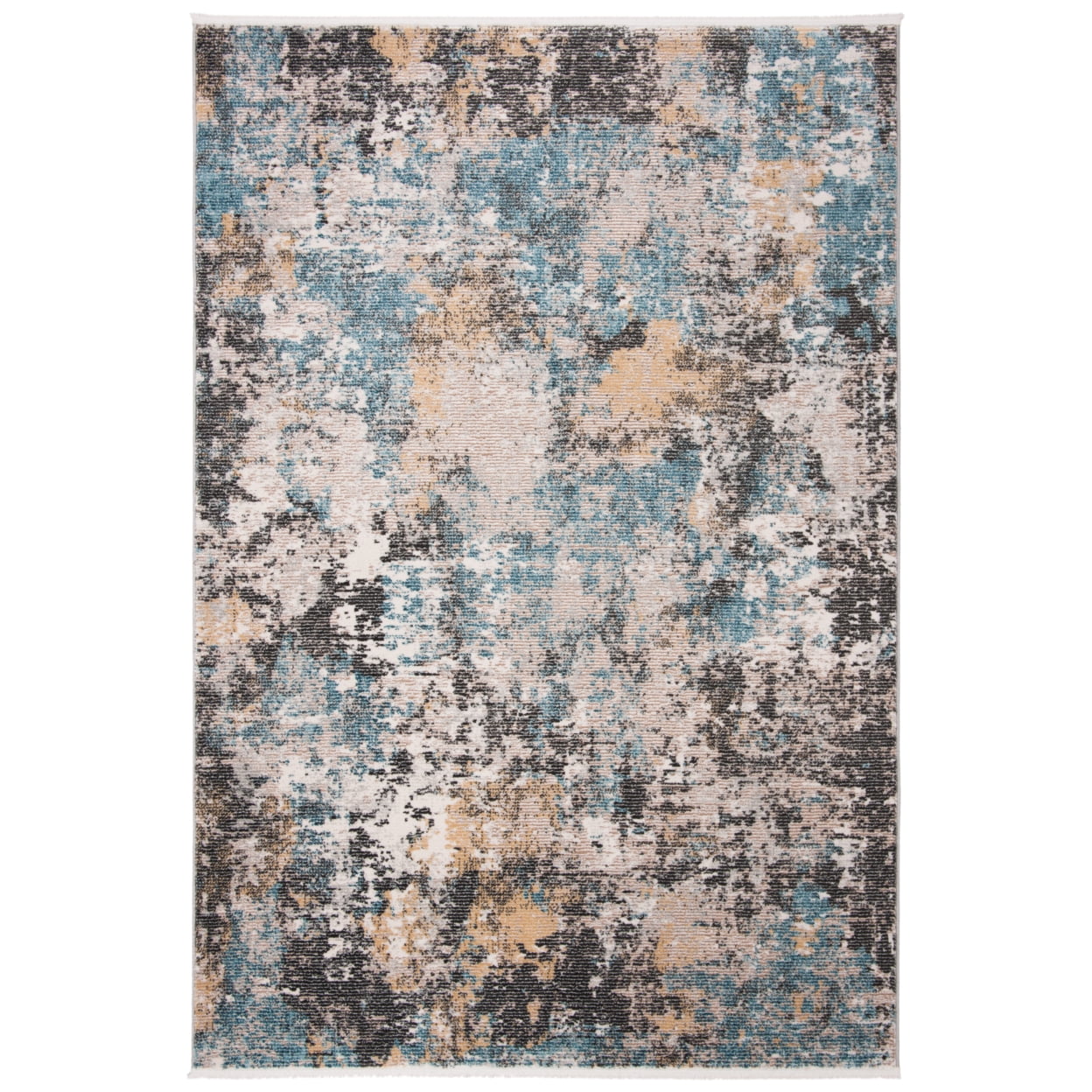 SAFAVIEH Shivan Aindreas Abstract Area Rug, Grey/Blue, 6'7" x 6'7" Square