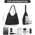 thumbnail image 4 of JennyShop Pretty Lightweight Puffy Handbag, Trendy Quilted Tote Bag Puffer Hobo Bag for Women, Everyday Carryall Tote for Work Gym College, 4 of 6