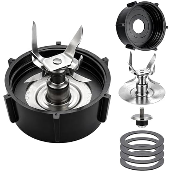 GXJZY2676 2.75" Blender Replacement Kit: 4961 Ice Blade, 4902 Jar Base Bottom Cap and 2 Rubber Sealing Gaskets Compatible with Osterizer Blenders
