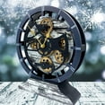 thumbnail image 3 of THE GEARS CLOCK Desk Clock with Real Moving Gears (wall clock)CA-LI_ 10 in Round Grey-White, 3 of 8