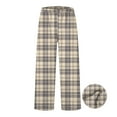 thumbnail image 2 of DHFJKG Womens Pajama Pants Soft Flannel Plaid Sleepwear Bottoms Comfortable Loungewear Pj Pants Elastic Waist Loose Fit Trousers, 2 of 5