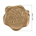 thumbnail image 2 of Unique Bargains Wax Seal Stickers, 50 Pcs Embossed Self Adhesive Good Luck Sticker, Retro Gold, 2 of 5