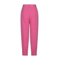 thumbnail image 5 of Inleife Womens Pants Women's Summer High Waisted Pants Casual Ankle Length Work Office Trouser With Pockets, 5 of 8