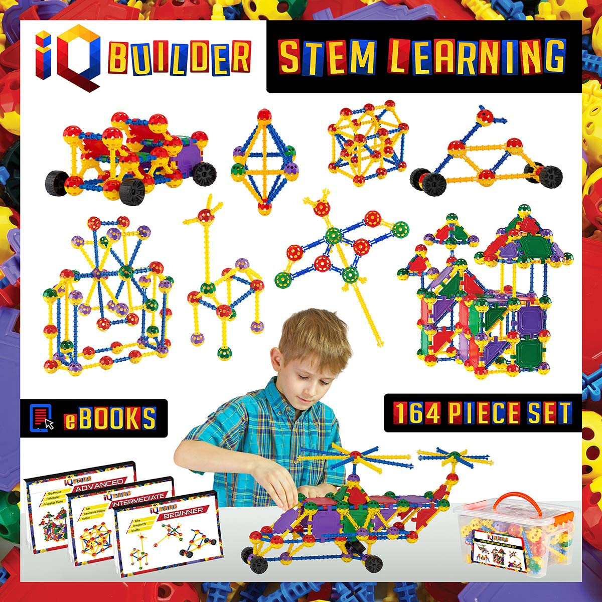IQ BUILDERSTEM Learning ToysCreative Construction EngineeringFun Toy 3 