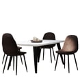 thumbnail image 4 of Homy Casa 63 inch Dining Set for 4, Large Table with Upholstered Chairs, 4 of 10