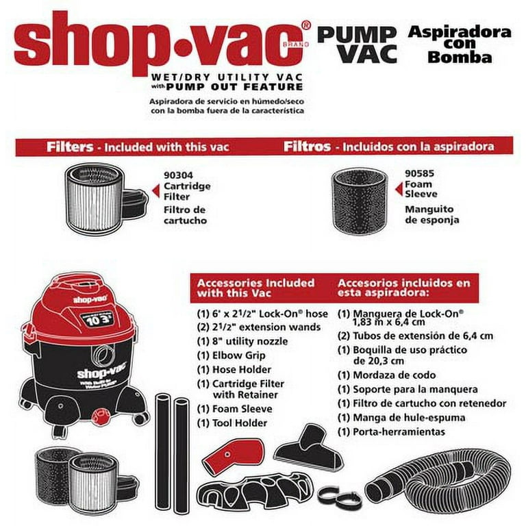ShopVac Parts List For 3200 Models (6 Gallon* Vac), 57 OFF