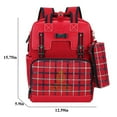 thumbnail image 3 of Girls Backpack Checked Large Capacity School Bag Travel Backpack with Pen Pouch, 3 of 9