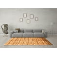 thumbnail image 3 of Ahgly Company Indoor Square Checkered Orange Modern Area Rugs, 8' Square, 3 of 4