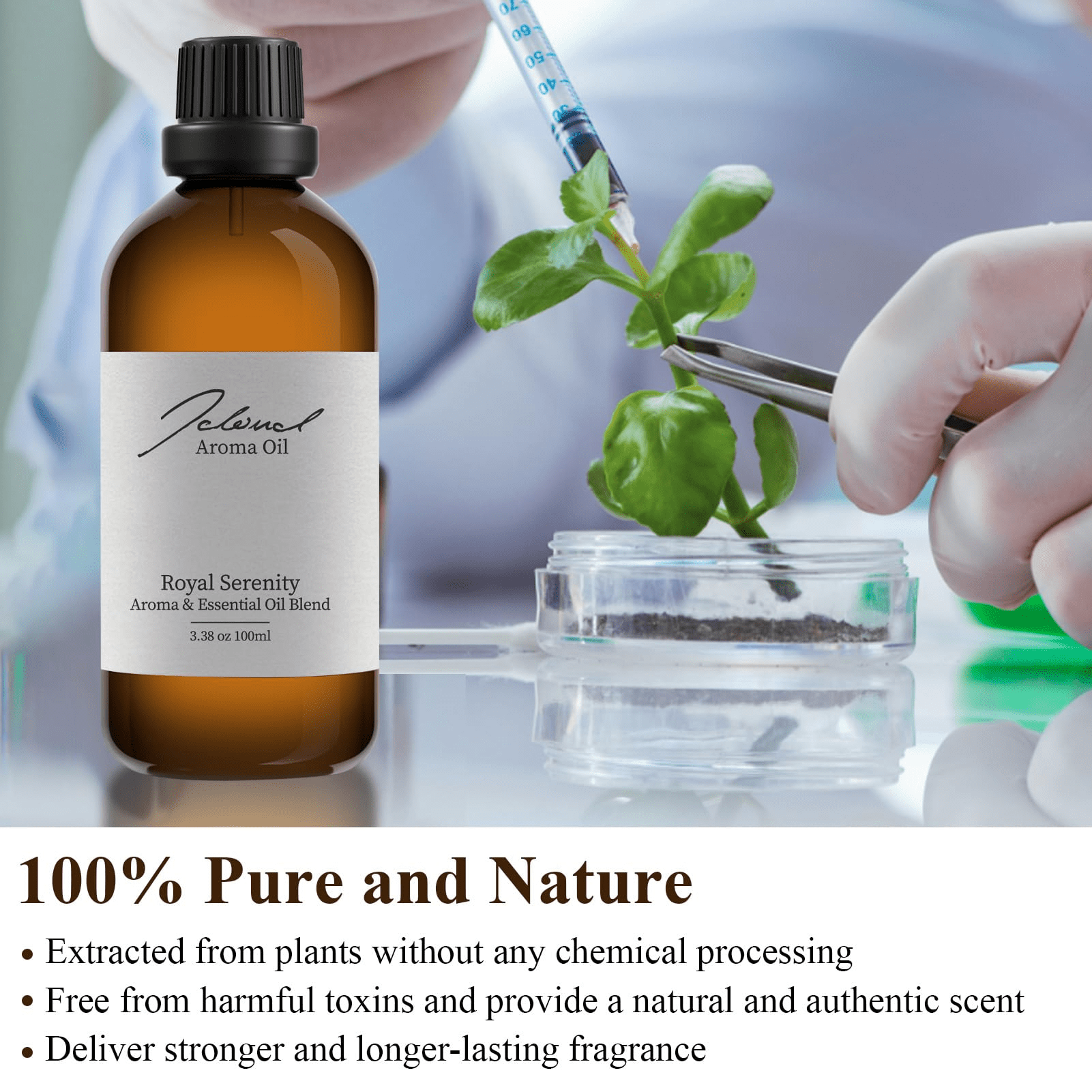 JCLOUD Royal Serenity Essential Oil Inspired by Ritz-Carlton Hotel | Hotel Scent - Pure Aromatherapy Diffuser Oil with Lemon, Jasmine and Amber, Home Luxury & Hotel Scents for Diffuser - 100mL